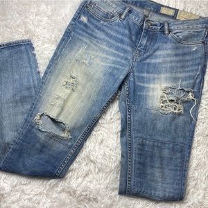 All Saints Casey Straight Fit Distressed Jeans 27